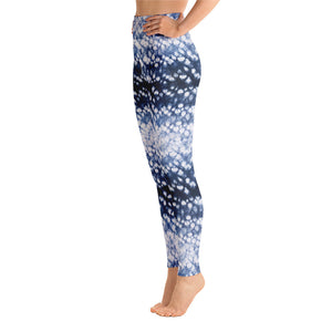 Blue yoga leggings for women