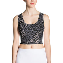 Load image into Gallery viewer, Lula Activewear dark leopard print fitted cropped yoga top