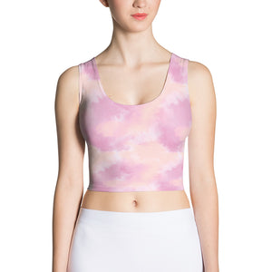 Pink Tie Dye Fitted Cropped Tank