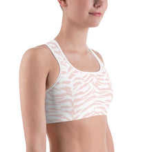 Load image into Gallery viewer, Pink Zebra Sports Bra