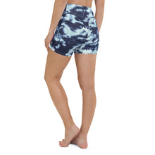 Load image into Gallery viewer, Blue Tie Dye High Waisted Shorts