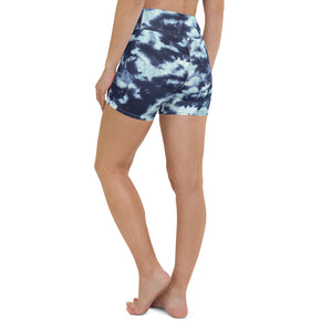 Blue Tie Dye High Waisted Shorts