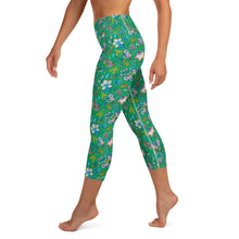 Load image into Gallery viewer, Lula Activewear Secret Garden High Waisted Capri Yoga Leggings