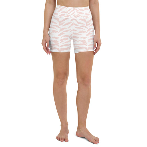 Pink Zebra High Waisted Yoga Shorts