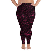 Load image into Gallery viewer, Burgundy leopard print plus size yoga leggings